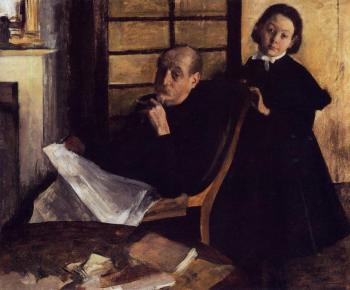 埃德加 德加 Henri De Gas and His Neice, Lucie Degas